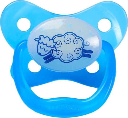 Dr. Brown's Happy Paci Πιπίλα Σιλικόνης Μπλε για 0-6 μηνών