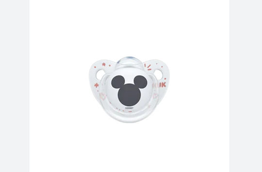 Nuk Mickey Orthodontic Pacifier Silicone White for 0-6 months