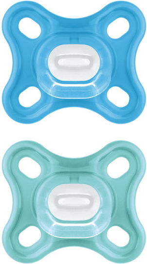Mam Comfort Πιπίλες Σιλικόνης Blue/Green για 0-2 μηνών 2τμχ