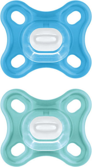 Mam Comfort Πιπίλες Σιλικόνης Blue/Green για 0-2 μηνών 2τμχ