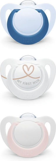 Nuk Genius Orthodontic Pacifier Silicone with Case White / Pink for 0-6 months