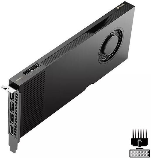NVidia RTX A400 4GB GDDR6 Κάρτα Γραφικών