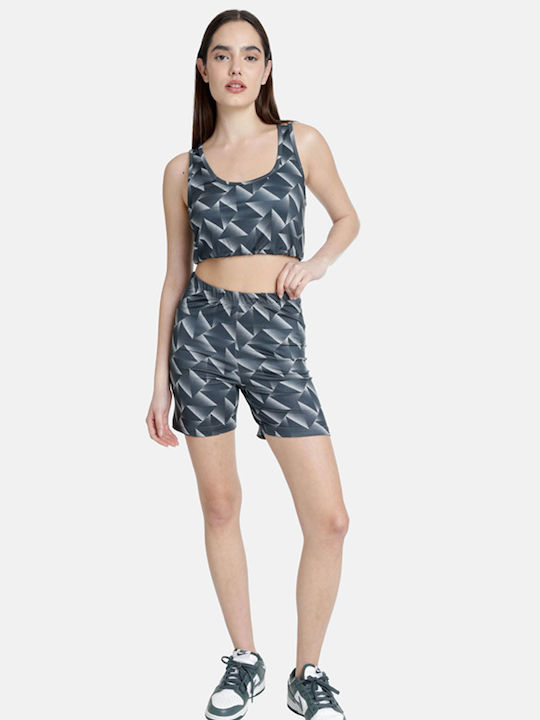 Women's Set with Sporty Shorts Grey, Black