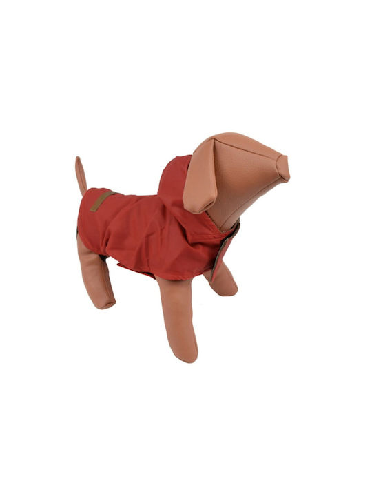 Woofmoda 933-1101 Red Waterproof Dog Coat with Hood with 57cm Back Length