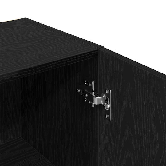 vidaXL 862097 Στήλη Μπάνιου Δαπέδου 32x34x188.5cm Μαύρη