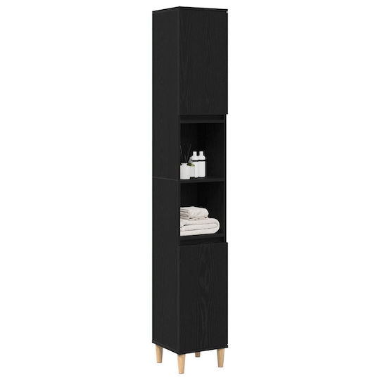 vidaXL Στήλη Μπάνιου Δαπέδου Μ30xΒ30xΥ190cm Δρυς