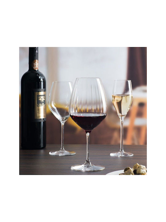 Rona Favourite Optical Set of Glasses Champagne / Whiskey / White Wine / Water made of Crystal Stemmed 24pcs