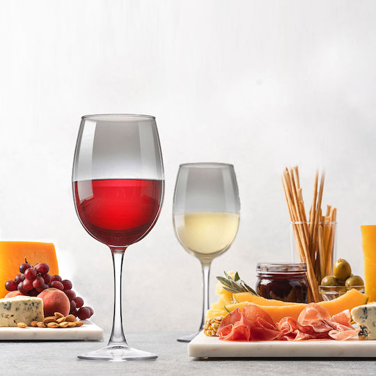 Alpina Appliances Set of Glasses for White and Red Wine made of Glass Stemmed 465ml 4pcs