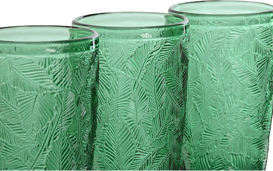 Home Esprit Kristall Wasser Glas Grün 370ml
