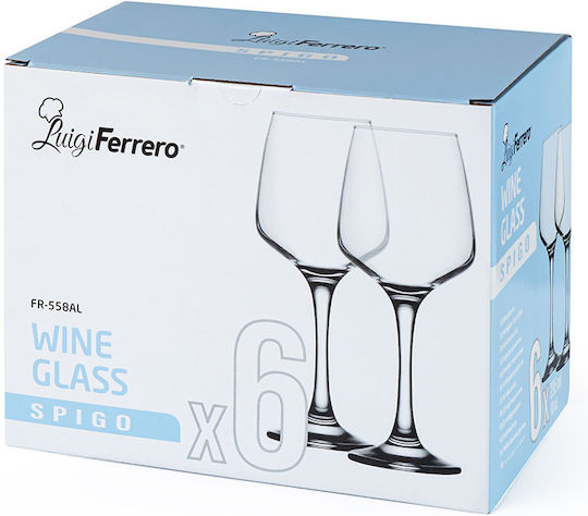 Luigi Ferrero Set of Glasses for White Wine Glass 295ml 6 Pieces