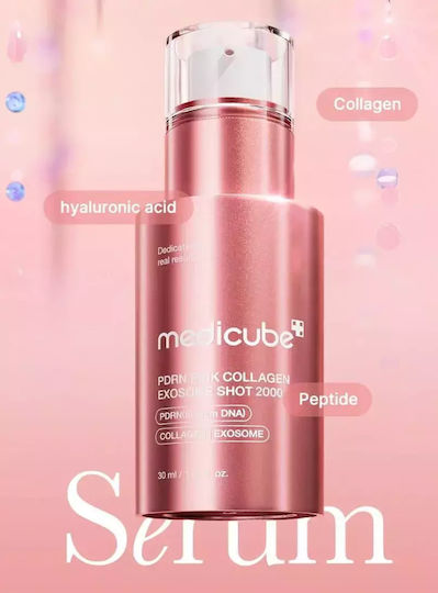Medicube PDRN Pink Colagen Exosome Shot 2000 Serum Hidratant și Anti-îmbătrânire pentru Față cu Colagen pentru Tonifiere 30ml