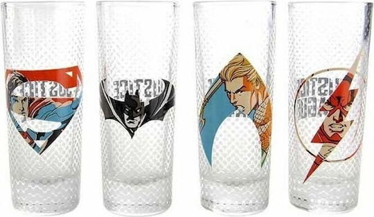 Grupo Erik Justice League Σφηνοπότηρα από Γυαλί 100ml 4τμχ