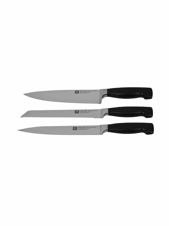 Zwilling J.A. Henckels Vier Sterne Σετ Μαχαίρια με Βάση από Ανοξείδωτο Ατσάλι 7τμχ