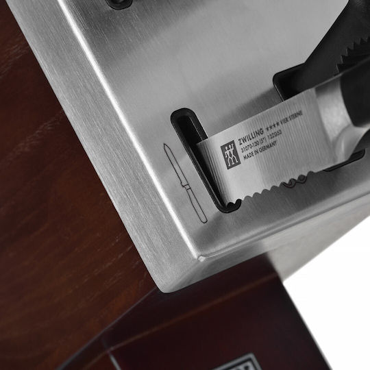 Zwilling J.A. Henckels Vier Sterne Σετ Μαχαίρια με Βάση από Ανοξείδωτο Ατσάλι 7τμχ