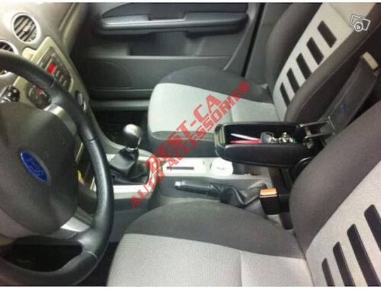 Best-Ka Auto Armlehnenkonsole Stoff Kompatibel mit Ford Focus in Schwarzer Farbe
