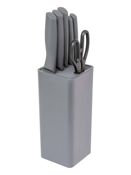 5Five Knife Set with Block from Stainless Steel 7pcs