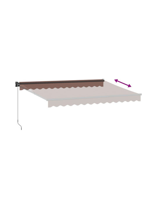 vidaXL Τέντα Βεράντας Καφέ 3.5x2.5m