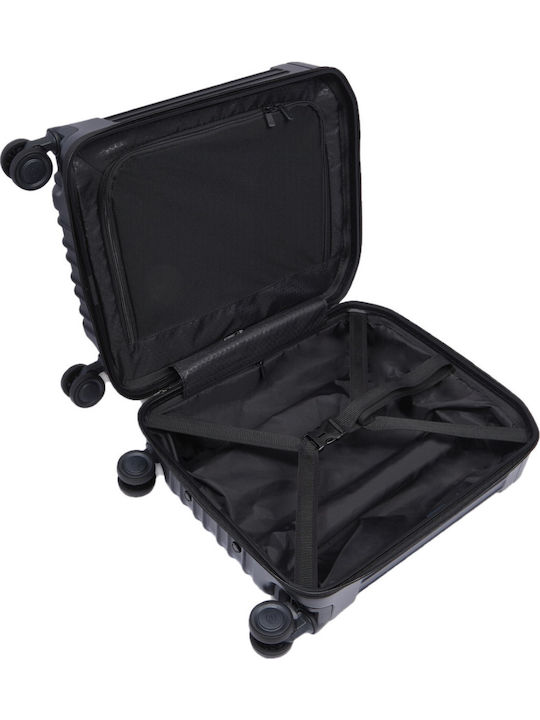 Piquadro Valiză De Călătorie Cabină Neagră Cu 4 Roți Înălțime 45cm