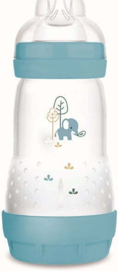 Mam Plastic Baby Bottle Easy Start Anti-Colic with Silicone Teat for 2+ Months Blue Easy Start - Blue 260ml