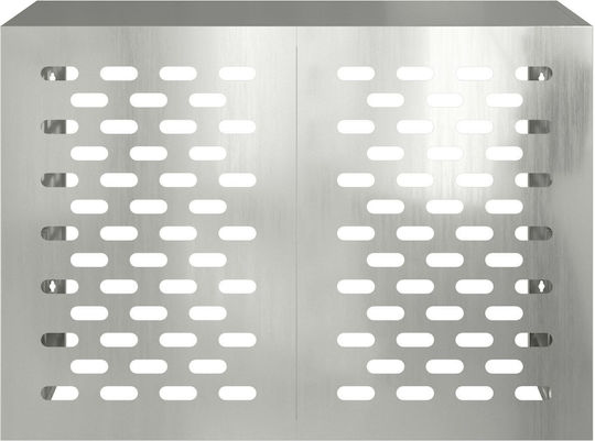 Vidaxl Air Conditioner Cover 100x50x70 Galvanized Steel Silver