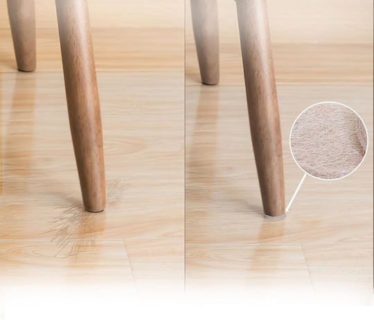 Yelanon Felt Furniture Coasters Rund Untersetzer Hölzernes Beige 4Stück Yelanon Felt Furniture Coasters Rund Untersetzer Hölzernes Beige 4Stück