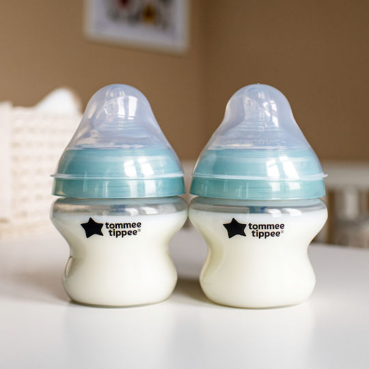 Tommee Tippee Plastic Baby Bottle Advanced Anti-colic with Silicone Teat for 0+ Months Mint Blue 150ml Set of 2