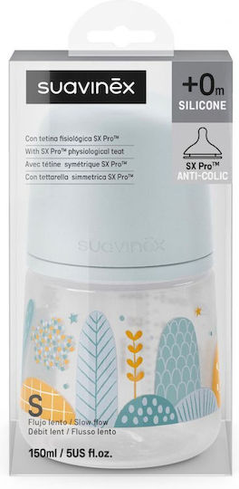 Suavinex Plastic Baby Bottle Anti-Colic with Silicone Nipple for 0+, 0+ m, months Blue Dreams Blue 150ml