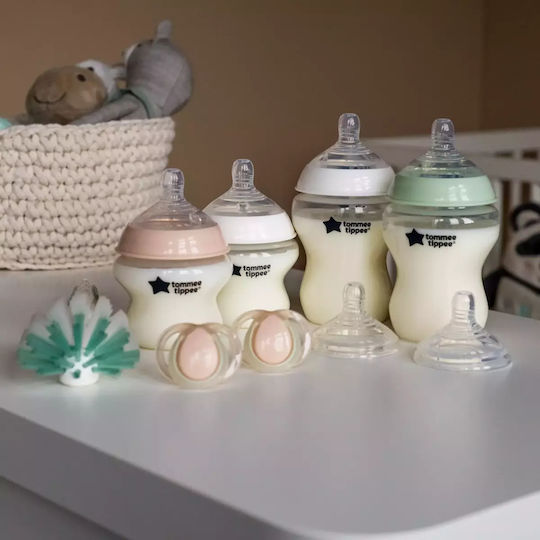Tommee Tippee Σετ Πλαστικά Μπιμπερό Closer To Nature Κατά των Κολικών με Θηλή Σιλικόνης για 0+ μηνών 9τμχ