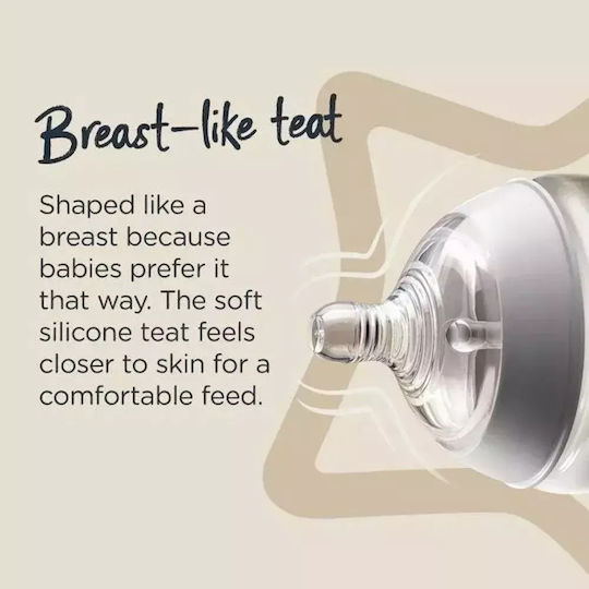 Tommee Tippee Πλαστικό Μπιμπερό Closer To Nature Κατά των Κολικών με Θηλή Σιλικόνης για 3+ μηνών 260ml