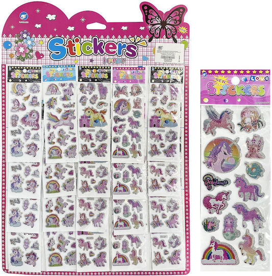 Justnote Unicorn Rainbow Stickers For Children 3+ Years 20 Pieces
