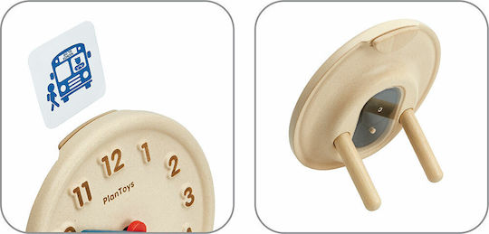 Plan Toys Ρολόι Δραστηριοτήτων Educational Time Learning Game made of Wood for 3+ years Years Old