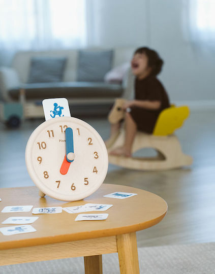 Plan Toys Ρολόι Δραστηριοτήτων Educational Time Learning Game made of Wood for 3+ years Years Old
