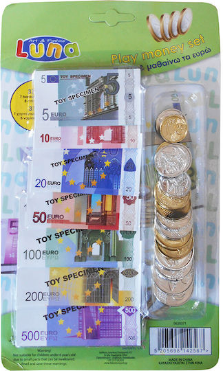 Luna Χαρτονομίσματα & Κέρματα Euro για 3+ Ετών 37τμχ