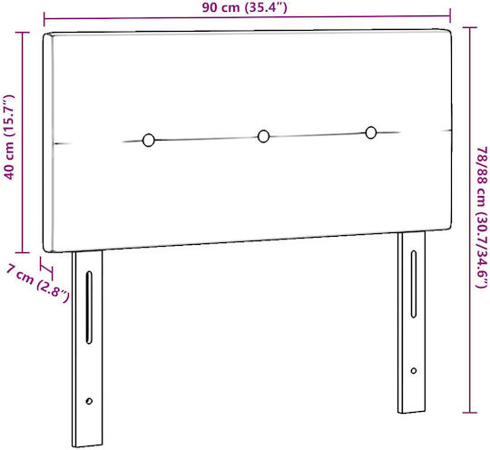 vidaXL Wooden Bed Headboard Black 90x88cm