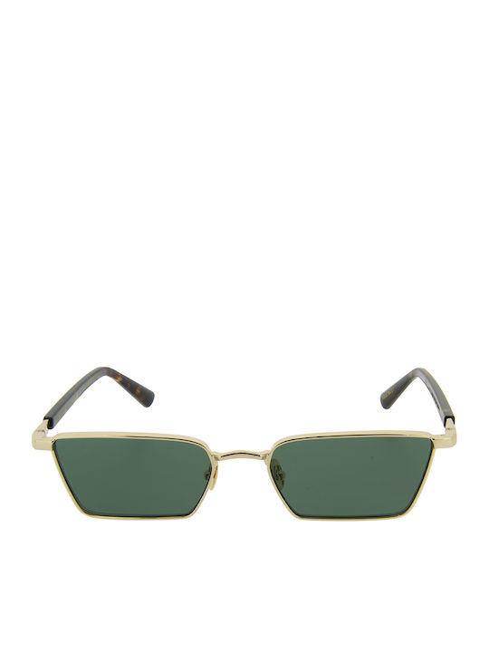 Gast Aurea Women's Sunglasses with Gold Metal Frame and Green Lens AUR01