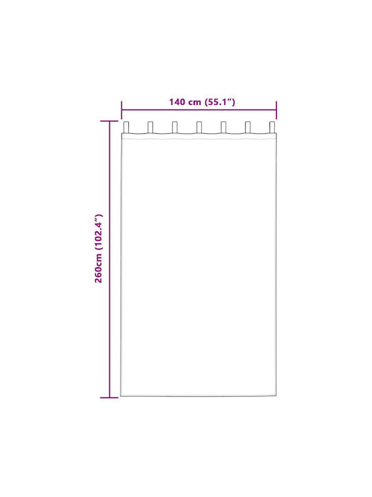vidaXL Set Curtains Blackout with Tab Top Red 140x260cm