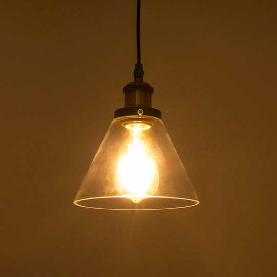 GloboStar WICKHAM Pendant Light Gray Bell with Socket E27 26x26x20cm