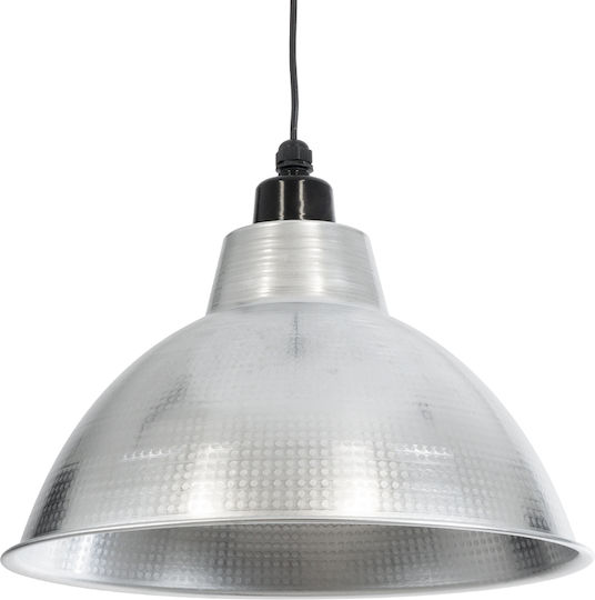 GloboStar Louve Deckenleuchte Silber Glocke mit Lampenbirnensockel E27 40x30x30cm