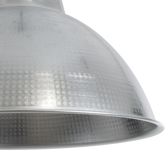 GloboStar Louve Deckenleuchte Silber Glocke mit Lampenbirnensockel E27 40x30x30cm