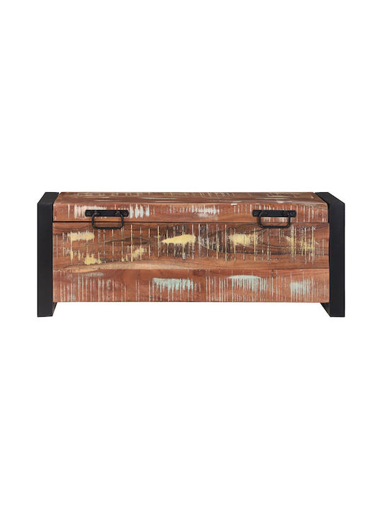 vidaXL Wooden Decorative Trunk Brown 80x30x30cm