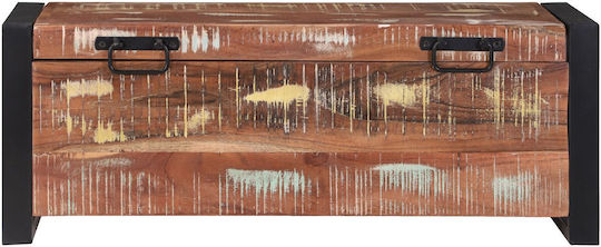 vidaXL Wooden Decorative Trunk Brown 80x30x30cm