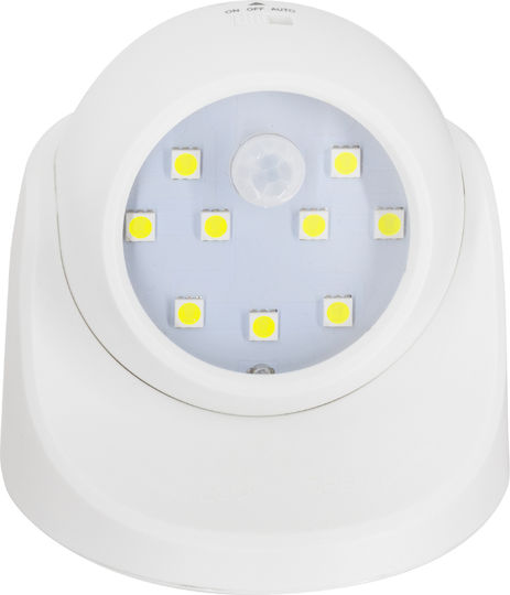 GloboStar Dummy Überwachungskamera mit LED-Beleuchtung 3W 300lm 6000K