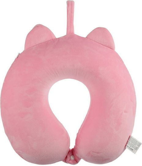 Puckator Memory Foam Travel Pillow Travel Set Pillow for Kids Pink