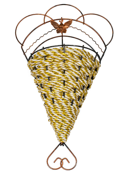 GloboStar Planter Metal Copper with Stand 16.5x6.5x29cm.