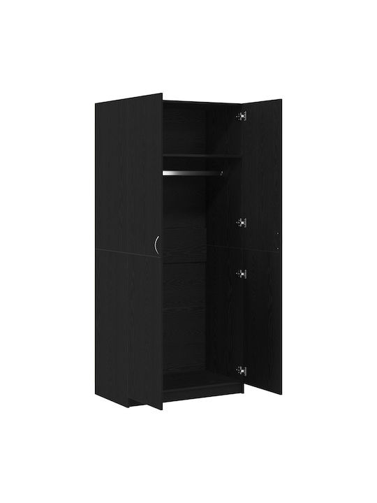 Ușă dublă Dulap de Haine Black Walnut 90x52x200cm