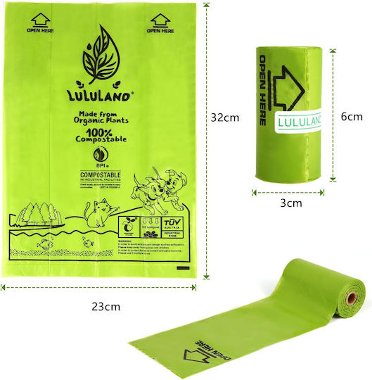 Pungi ecologice pentru excremente de câine Lululand 120 buc Lavandă