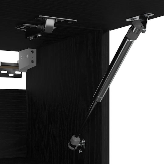 vidaXL Single Wall-Mounted Bathroom Rail ​100x32.5cm Black