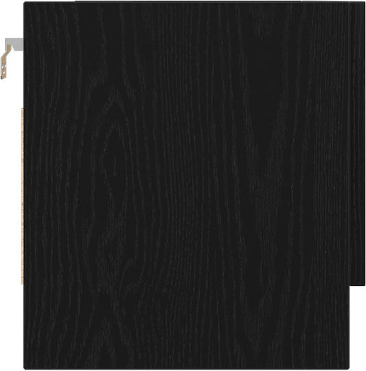 vidaXL Ράγα Μπάνιου Μονή Επιτοίχια με Βίδες ​70x32.5cm Μαύρη