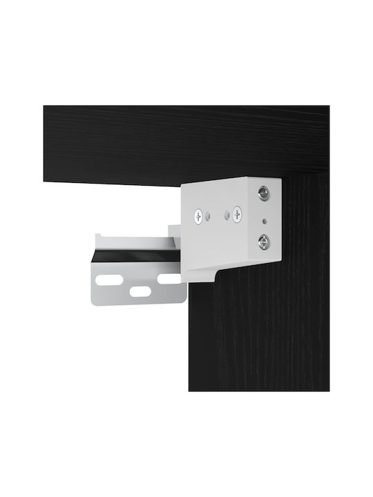 vidaXL Schiene Badezimmer Einzel Wandmontage Schrauben ​70x32.5cm Schwarz
