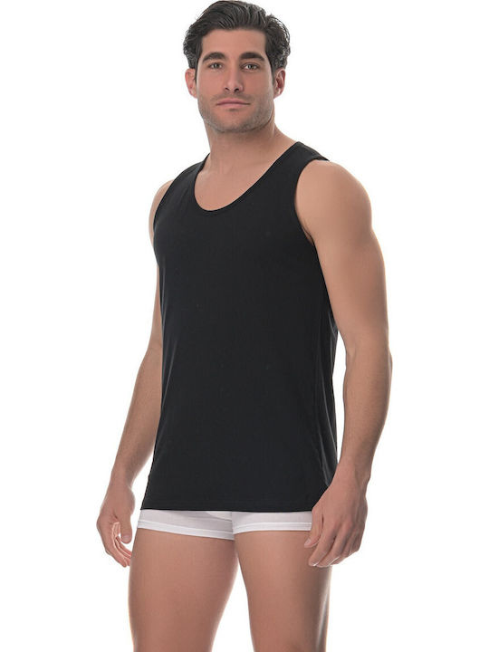 Herren Unterhemden BLACK 4Packung